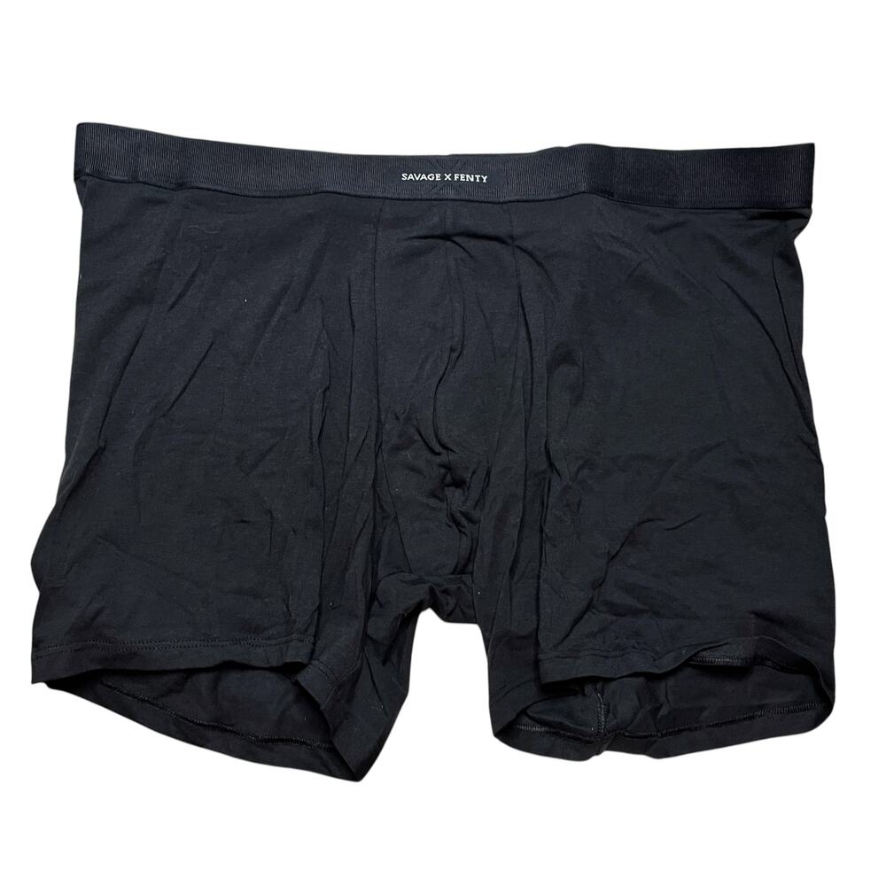 Savage X Fenty Savage X Cotton Boxer Briefs Black Caviar Size XXL